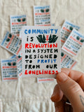 Community is Revolution Sticker