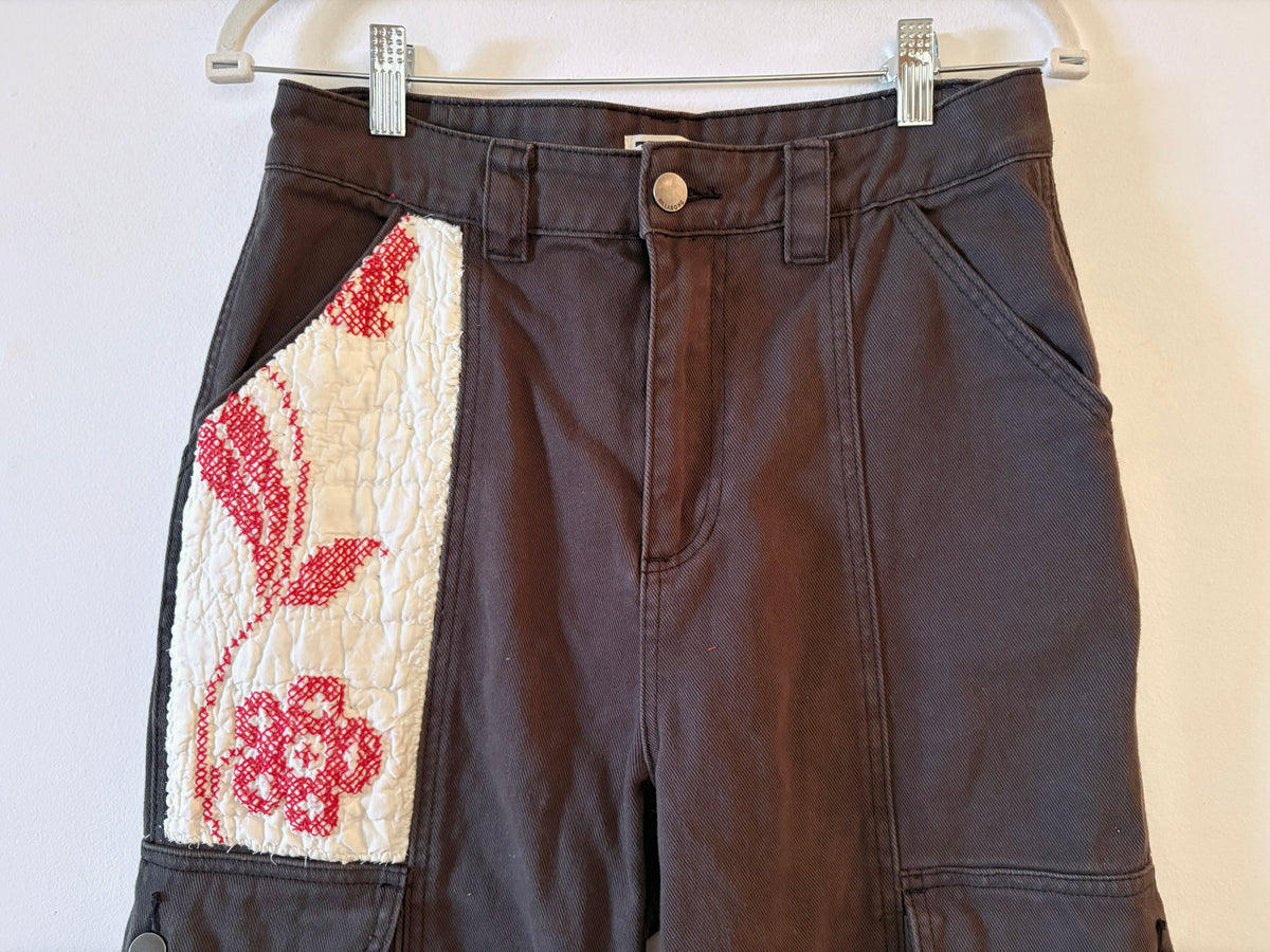 Vintage Quilt Patch Carpenter Pants