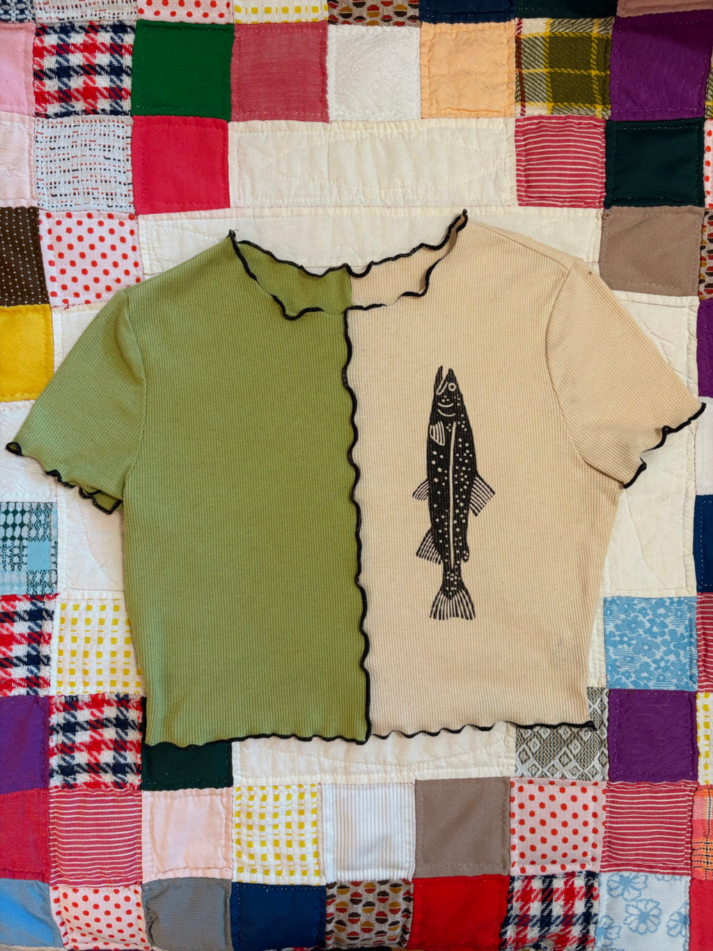 Trout Lettuce Hem Crop Top