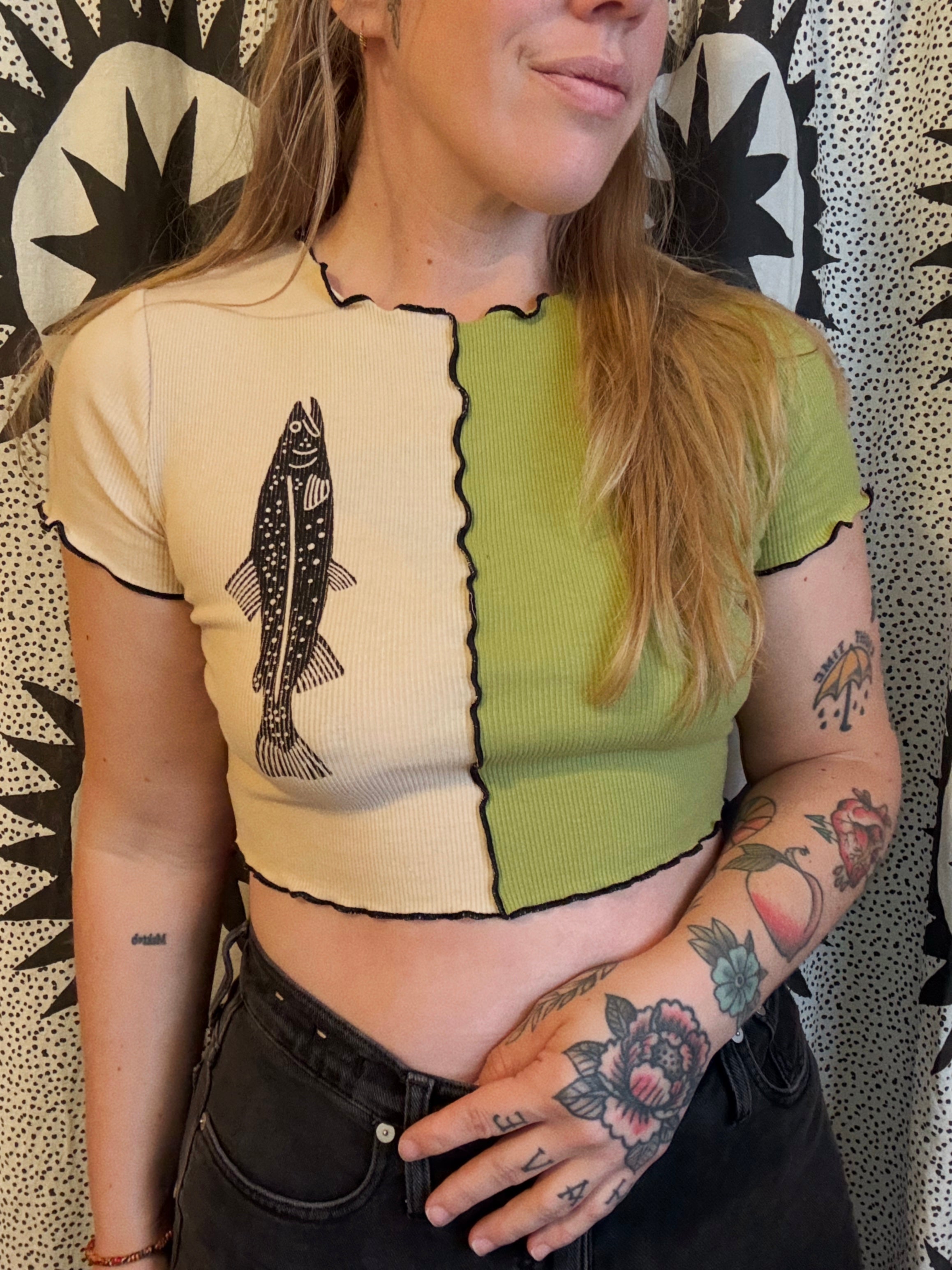 Trout Lettuce Hem Crop Top