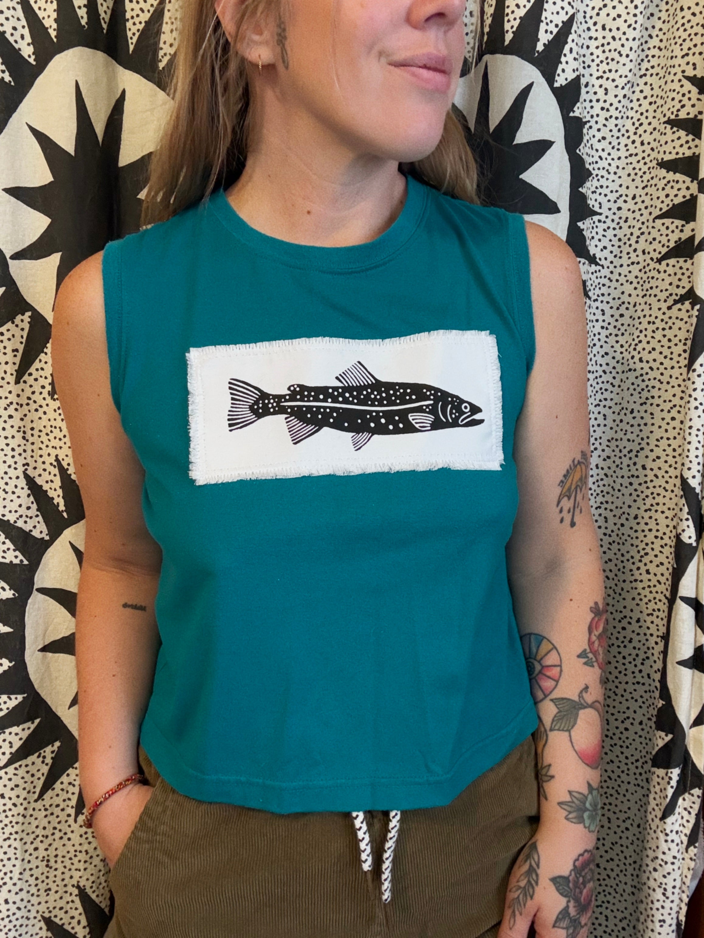 Vintage Trout Patch Tank Top